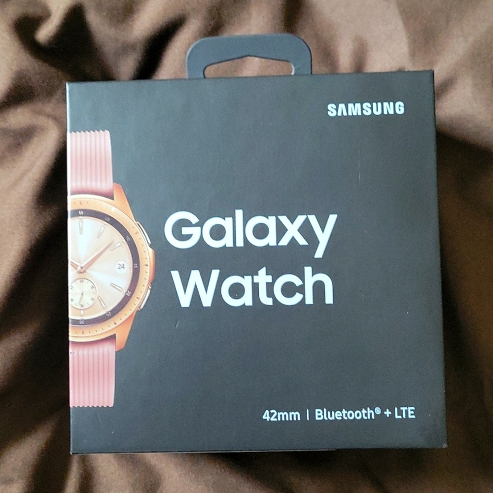 Samsung Galaxy 42mm Stainless Steel Case 200 Rose Gold Band Smartwatch...
